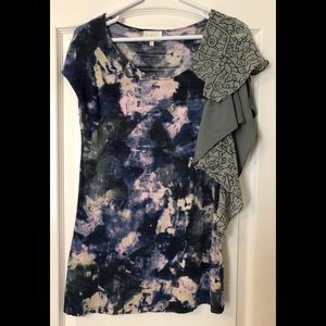 Anthropologie Deletta Flutter Sleeve Top